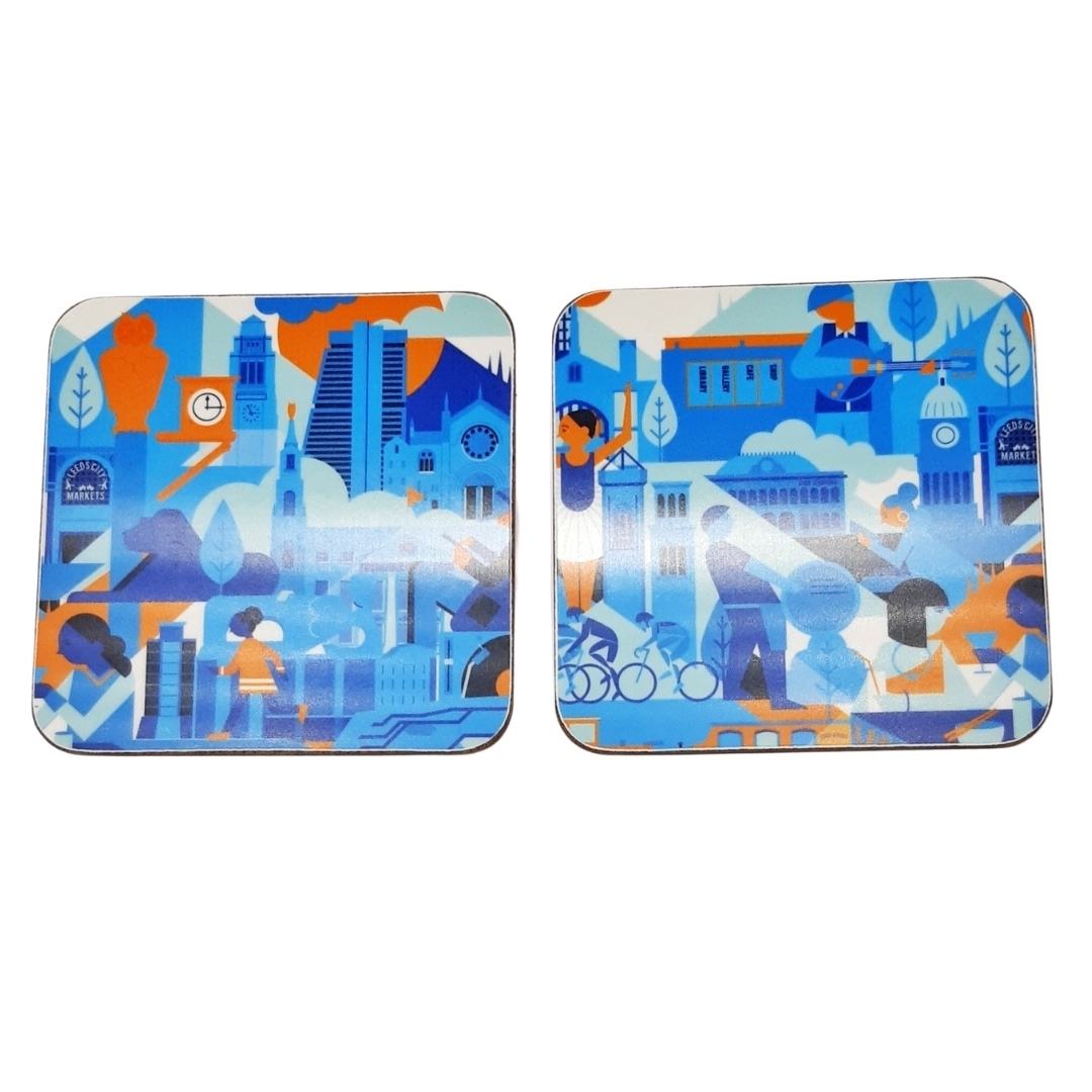 All Together Leeds Coasters Set of 2