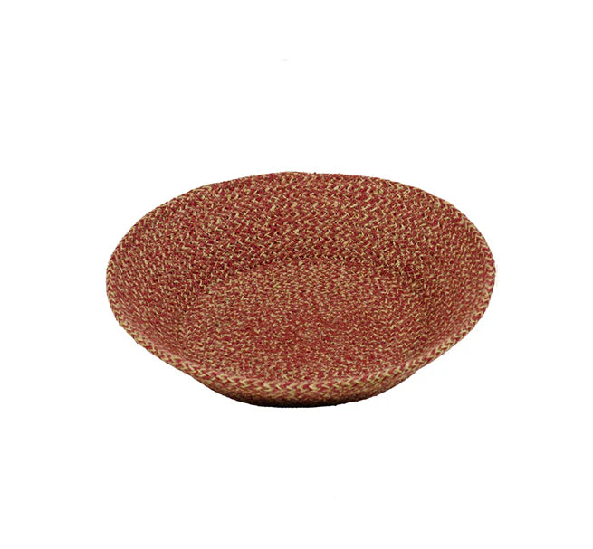 Small Jute Serving Basket in Guardsman Red