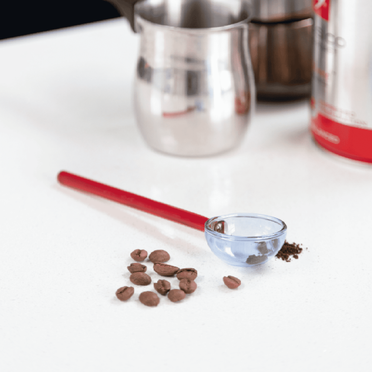 Duo Tone Glass Spoon - Blue / Red