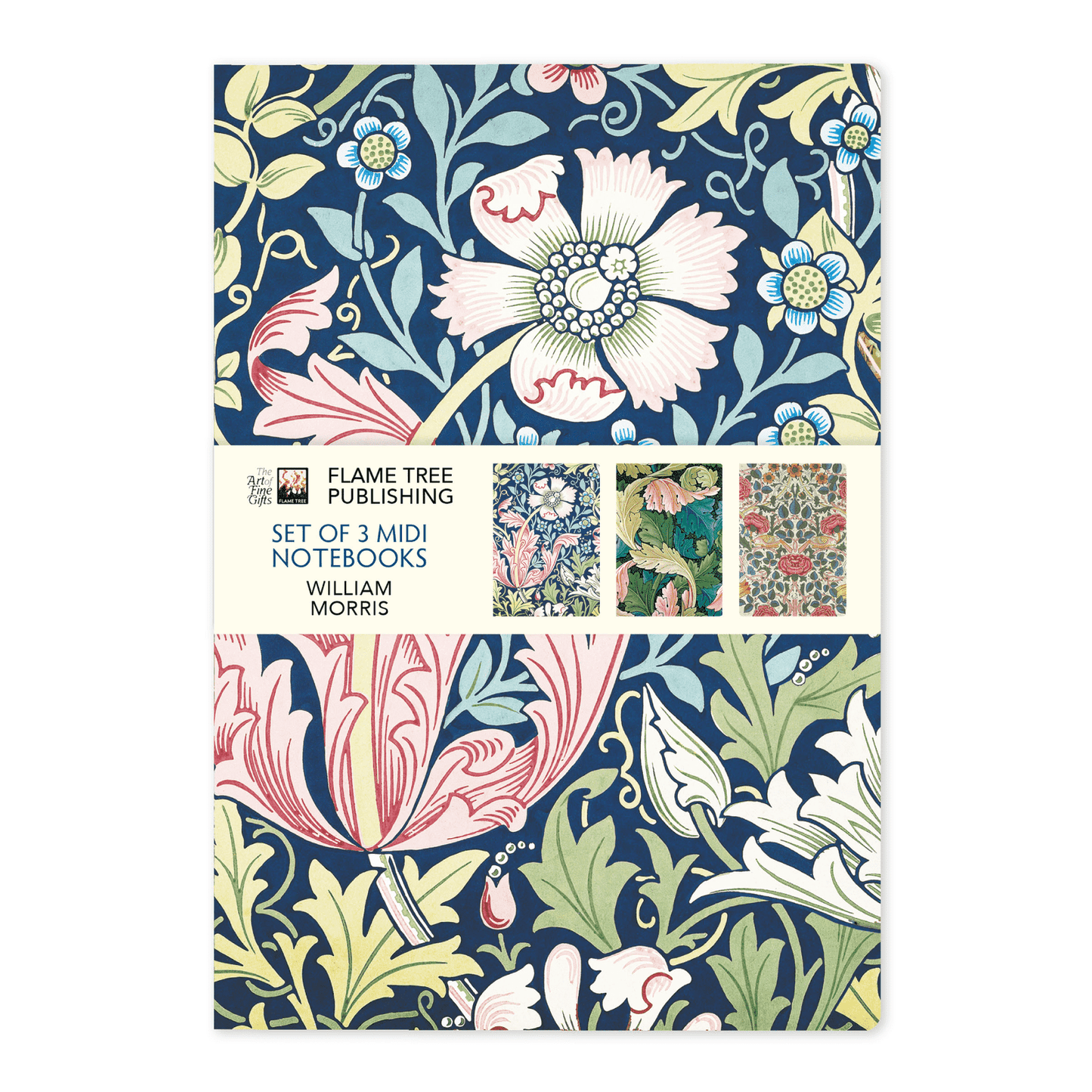 Set of 3 William Morris Pocket Notebooks