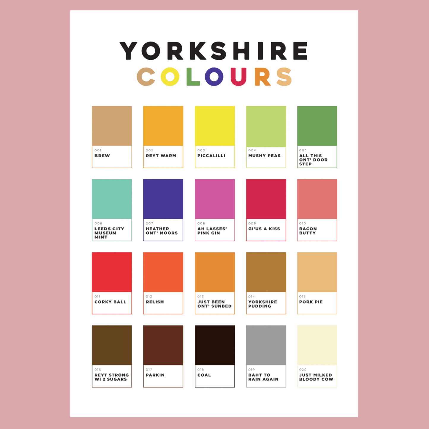 Yorkshire Colours A3 Print