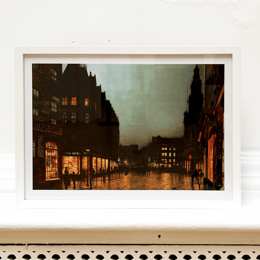 Boar Lane by John Atkinson Grimshaw A3 print