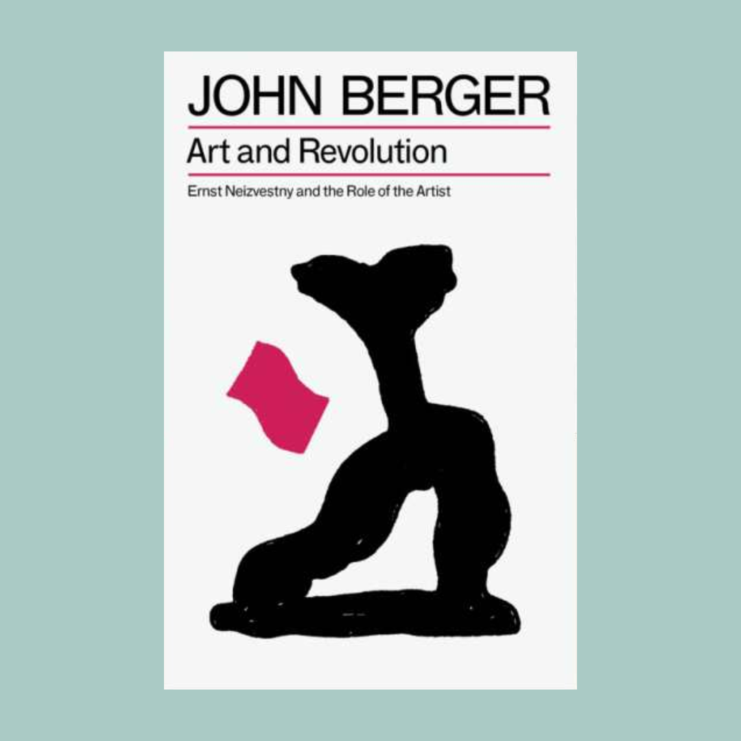Book cover of 'Art and Revolution' by John Berger on a light blue background
