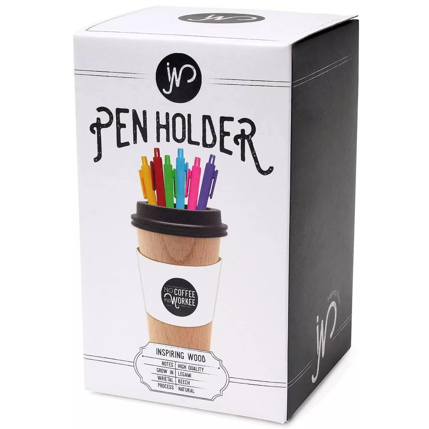 Wooden Coffee Cup Pen Holder