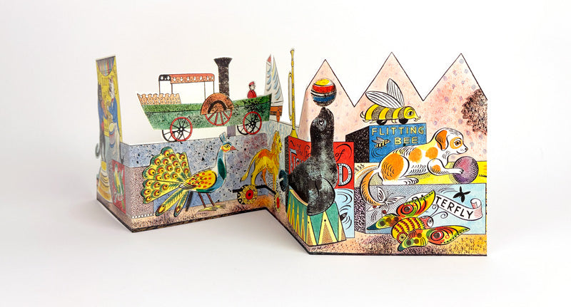 Tin Toys Cats to Dogs Fold-out Greetings Card