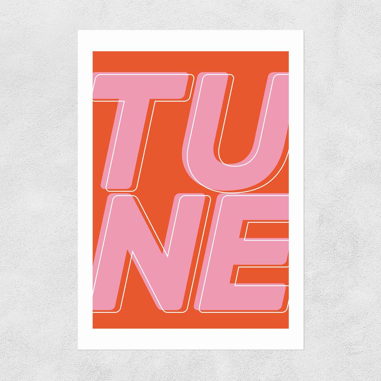 Tune A3 Typography Music Print