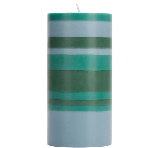 15cm Tall Striped Candle Bokhara, Beryl & Moonstone