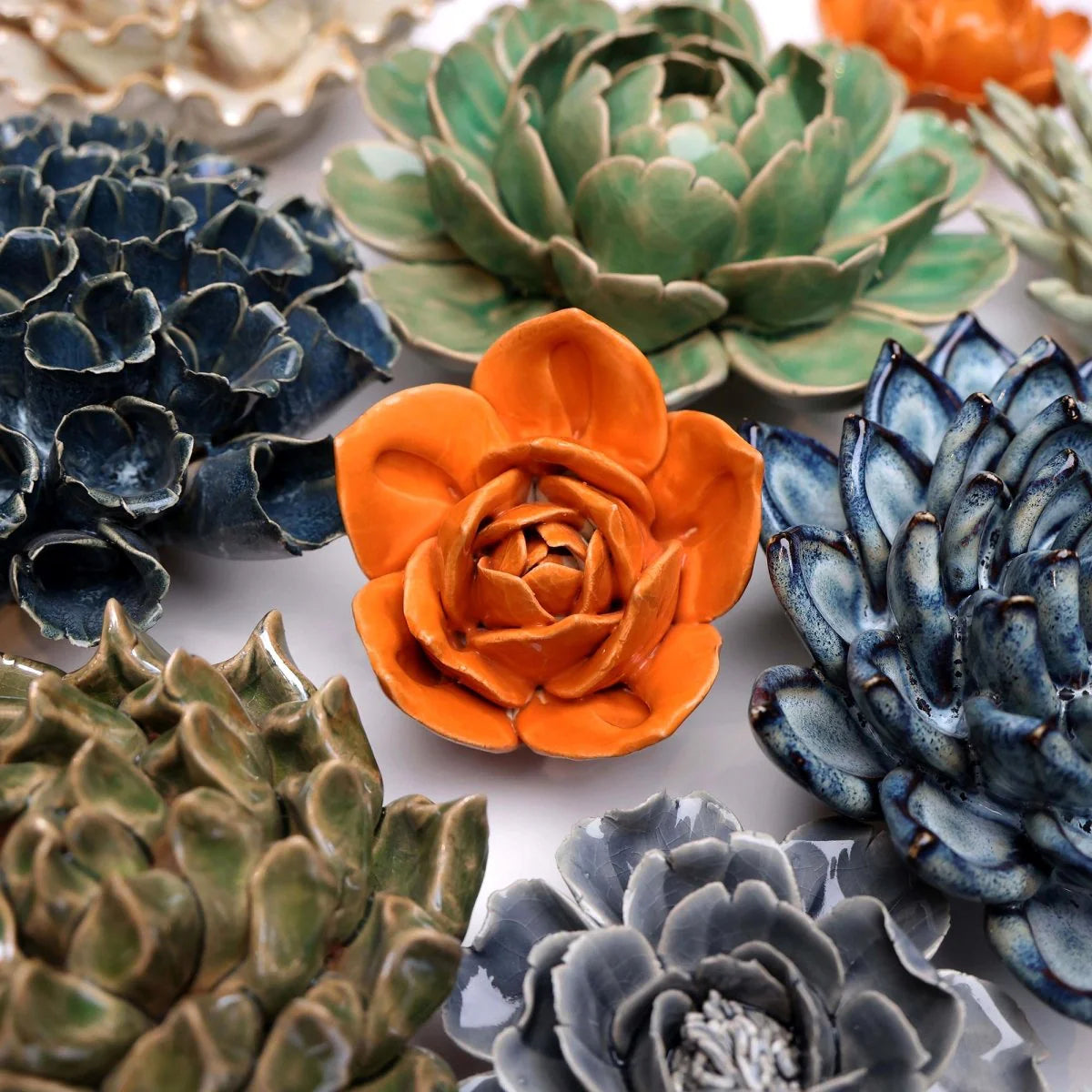 Ceramic Orange Flower