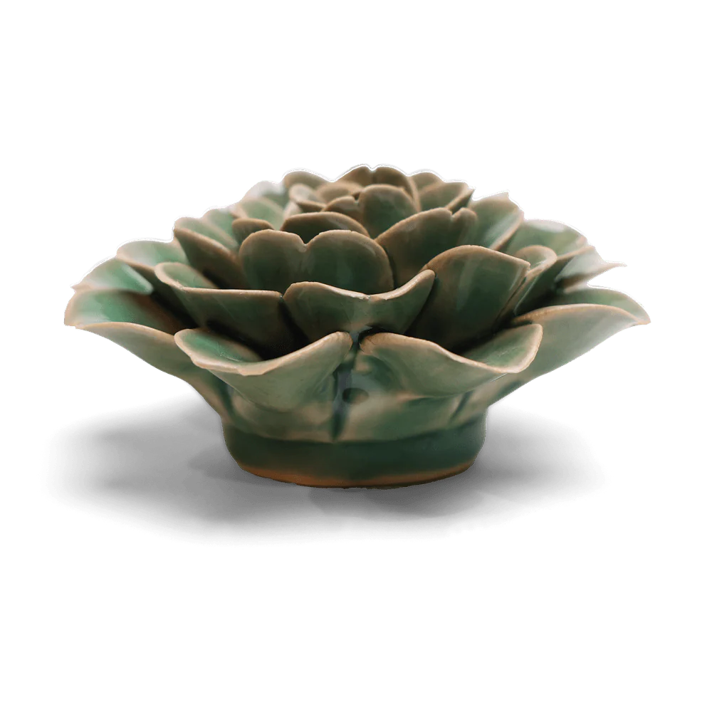 English Garden Ceramic Flower Pastel Green Tea Rose