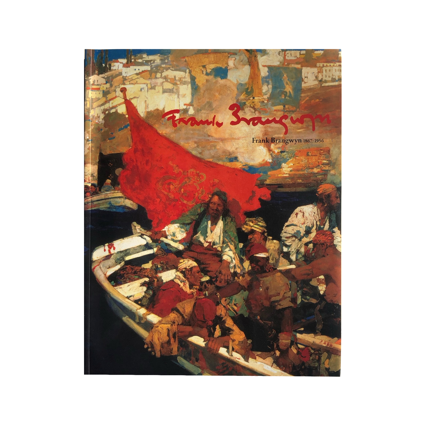 Book cover featuring an artwork by Frank Brangwyn on a white background