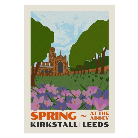 Kirkstall Abbey by Ellie Way A3 Print