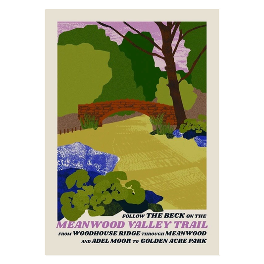 Meanwood Valley Trail by Ellie Way A3 Print