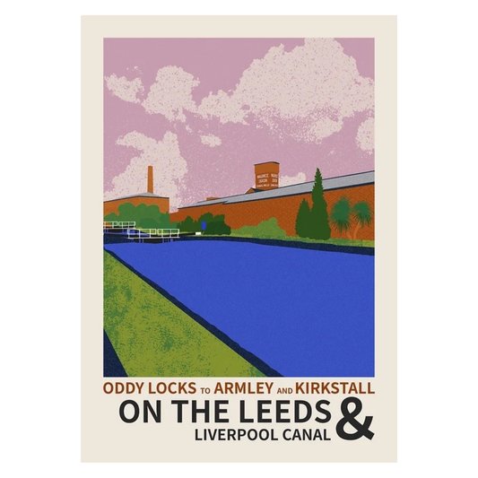 Oddy Locks on the Leeds & Liverpool Canal by Ellie Way A3 Print