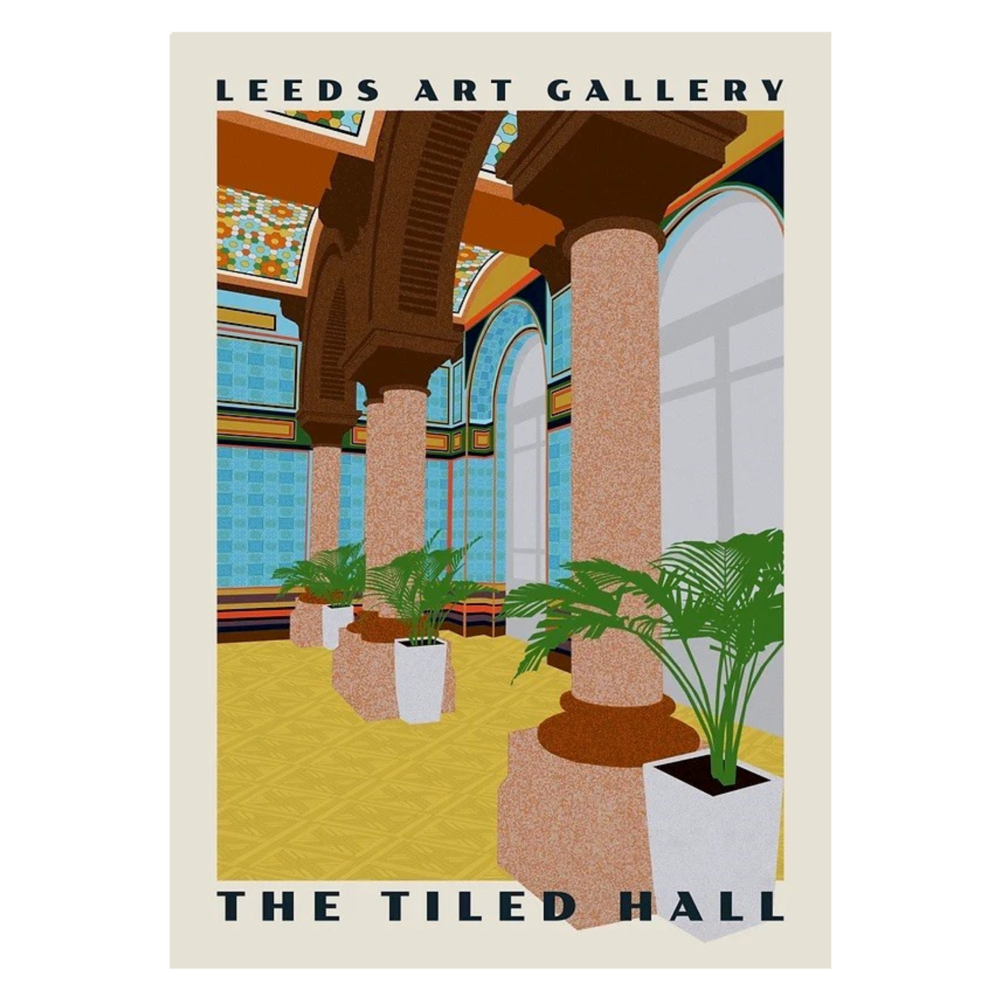 Tiled Hall Cafe at Leeds Art Gallery by Ellie Way A3 Print