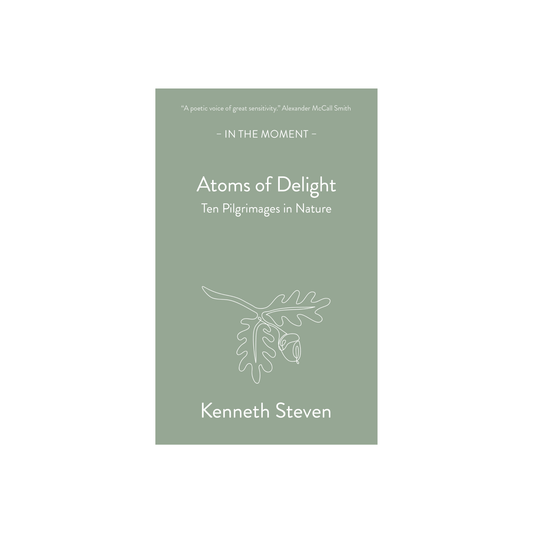 Atoms of delight ten pilgrimages of nature poetry book cover on a plain background 