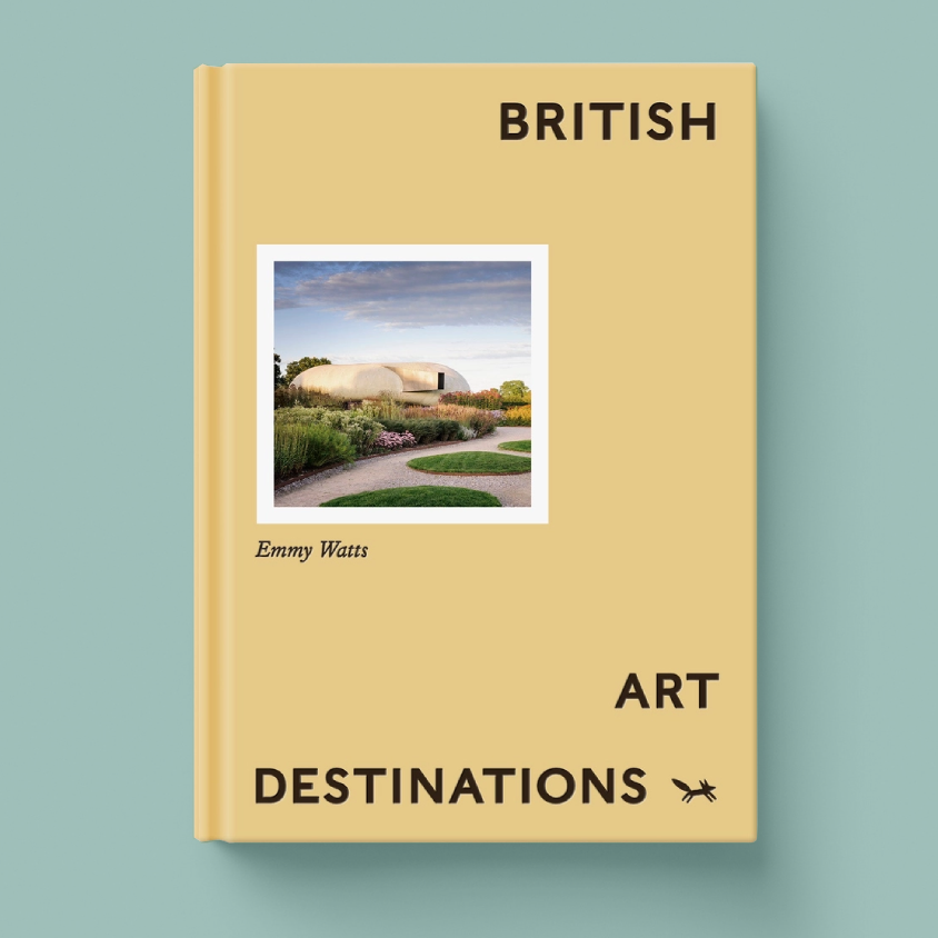 Book cover of 'British Art Destinations' by Emmy Watts on a light blue background