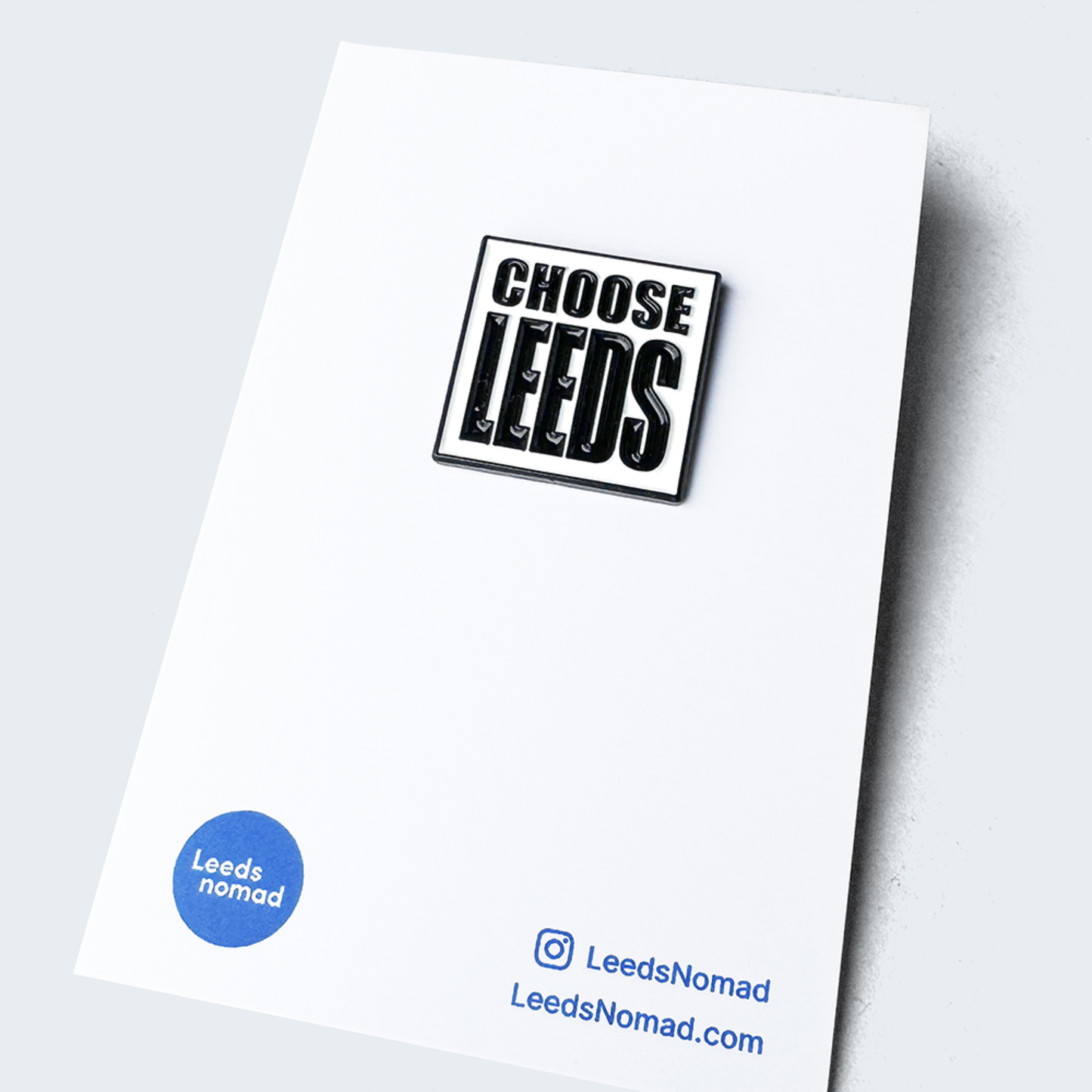 Choose Leeds Pin Badge - Black and White