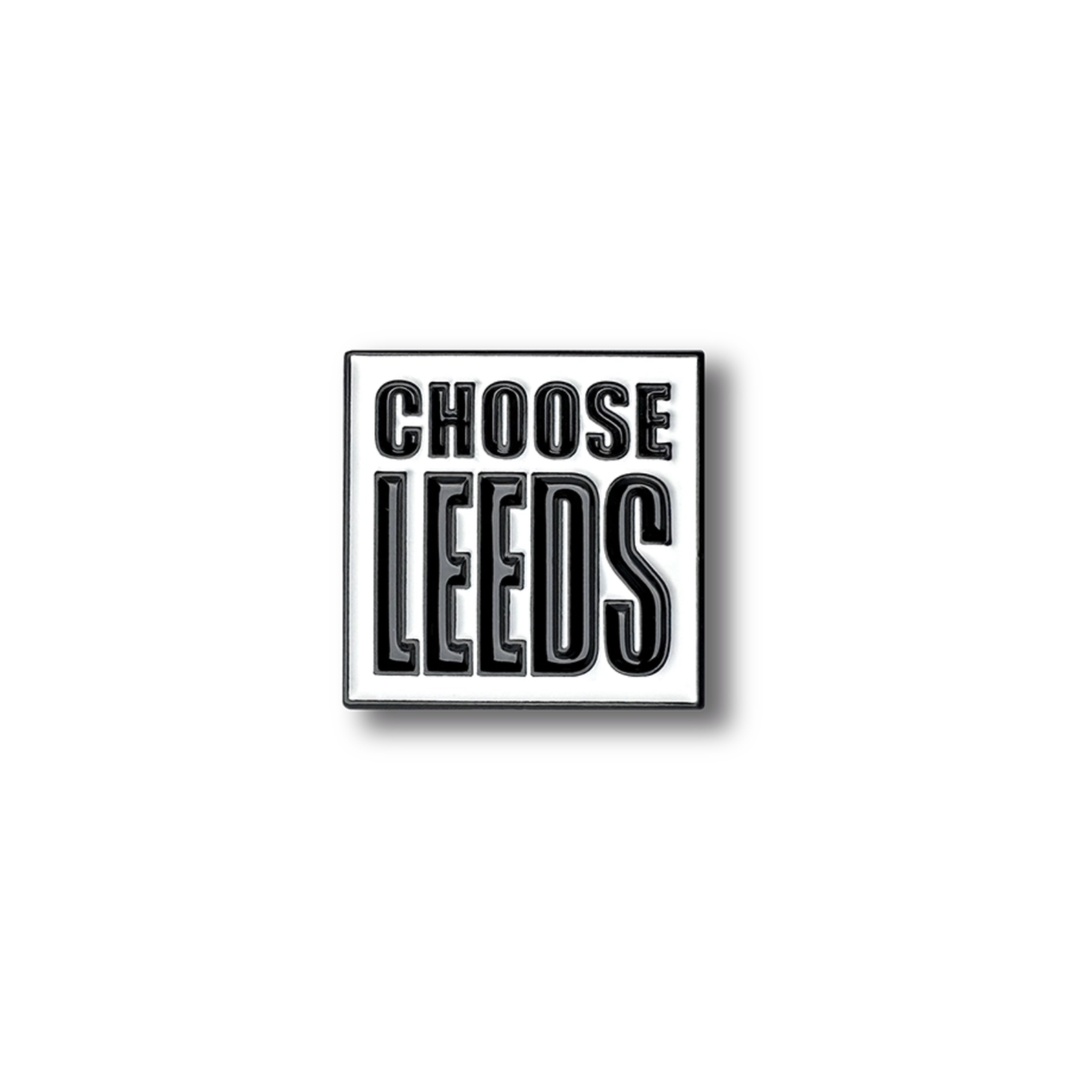 Choose Leeds Pin Badge - Black and White