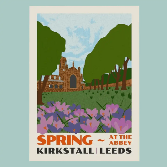 Kirkstall Abbey by Ellie Way A3 Print