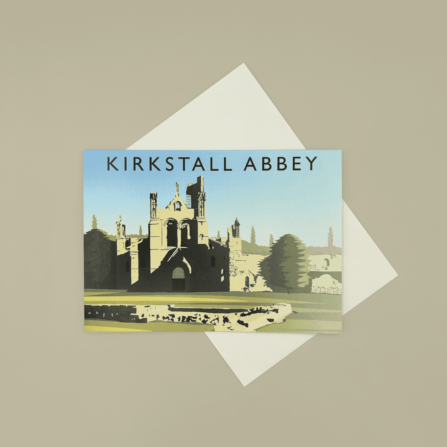 Kirkstall Abbey by Richard O'Neil Greetings Card