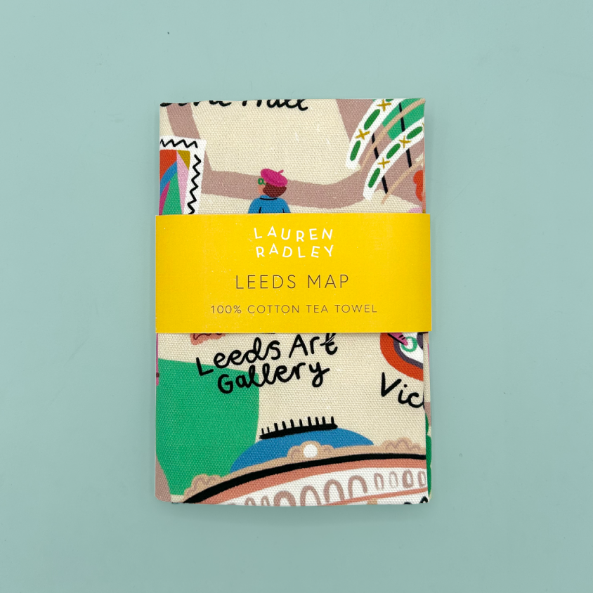 Leeds Map Tea Towel