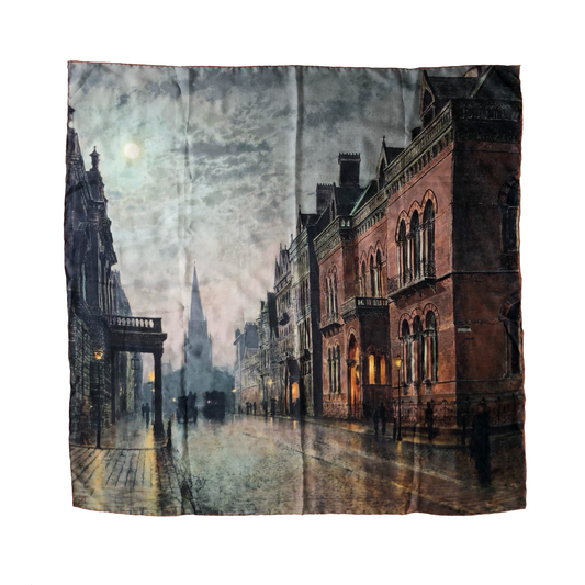 Park Row by John Atkinson Grimshaw Silk Scarf