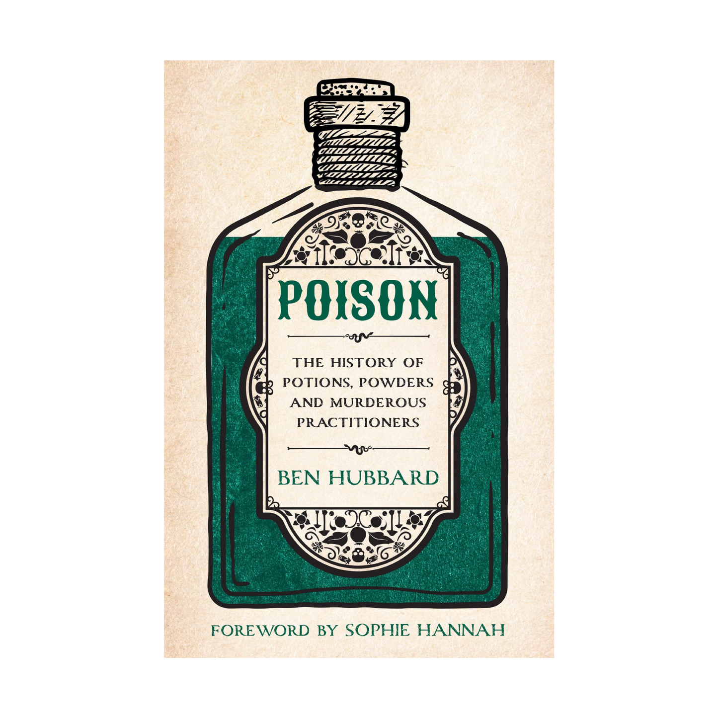Image of the cover of the book Poison. The illustration is of an apothecary bottle containing green liquid. Image is on a white background