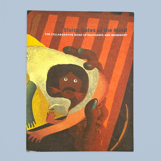 Book cover with abstract design and text on a light blue background