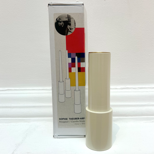 White Wooden Candle Holder by Sophie Taeuber-Arp
