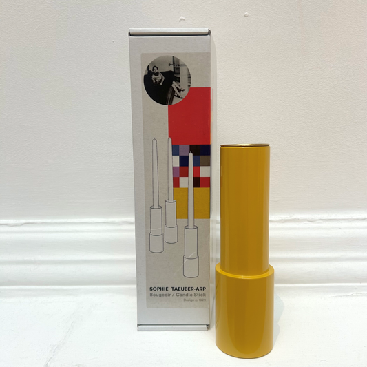 Yellow Wooden Candle Holder by Sophie Taeuber-Arp
