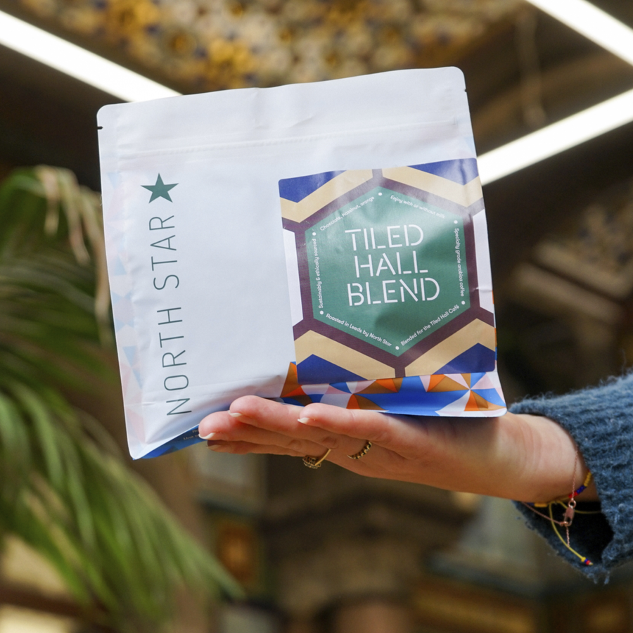 tiled hall cafe coffee blend by North Star in the Tiled Hall Cafe in Leeds Art Gallery